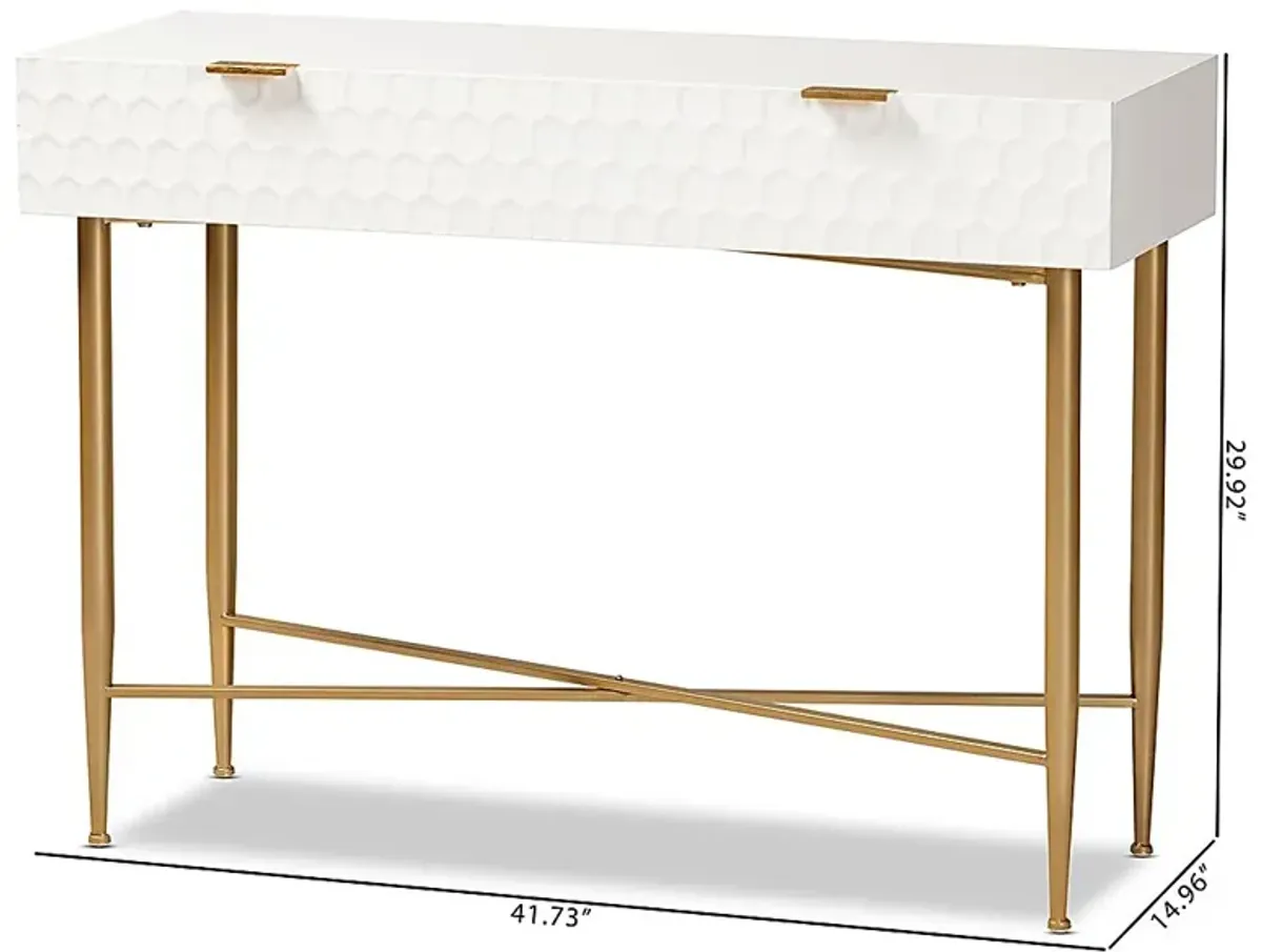 Dishion White Sofa Table