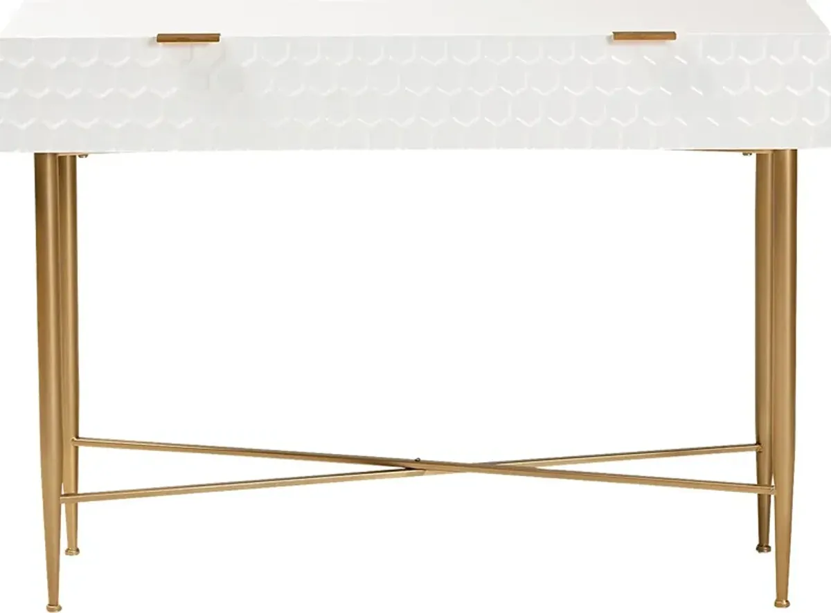 Dishion White Sofa Table