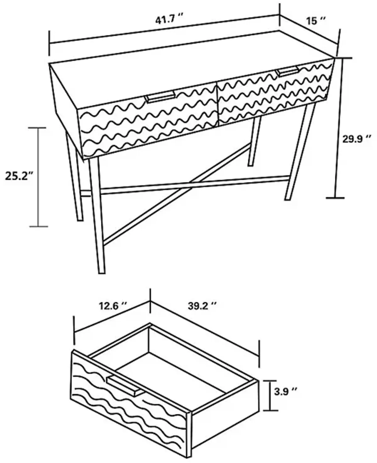 Dishion White Sofa Table