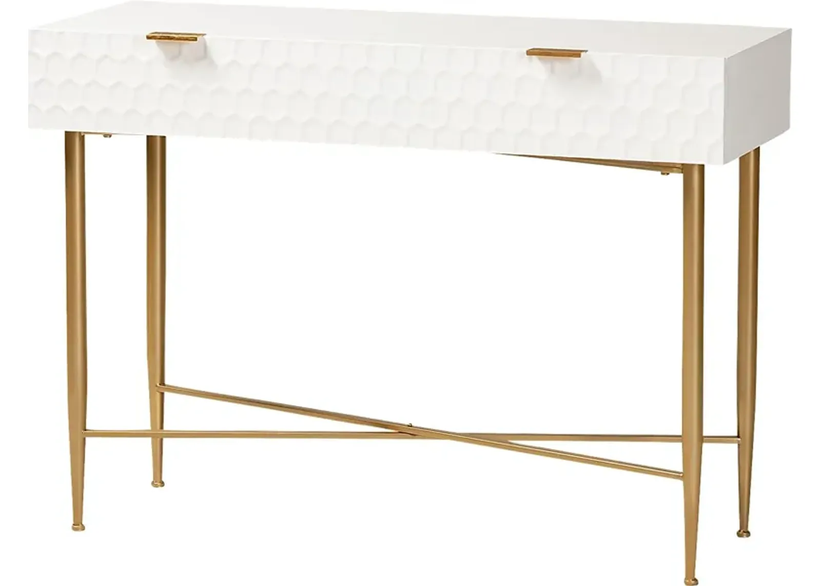 Dishion White Sofa Table