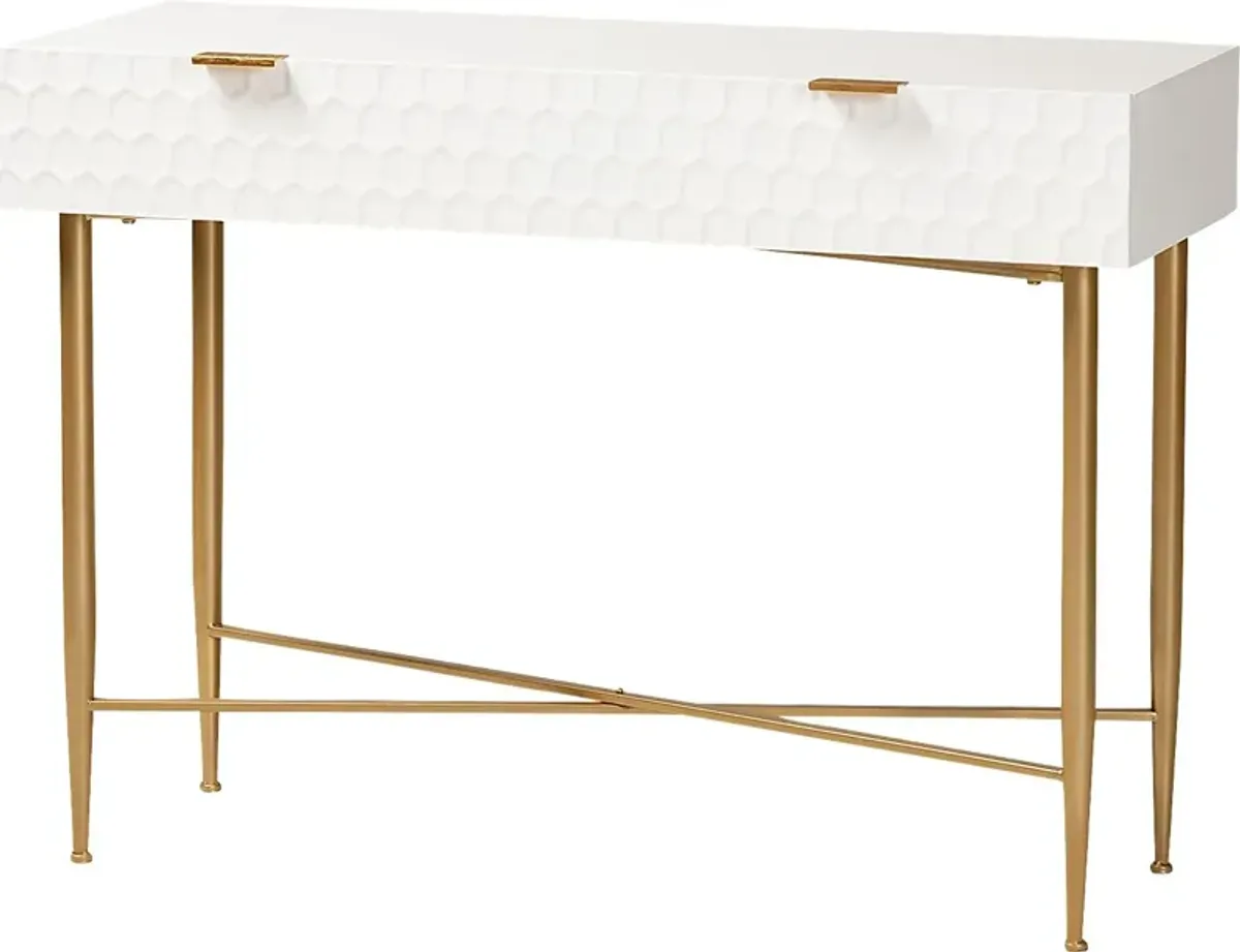 Dishion White Sofa Table