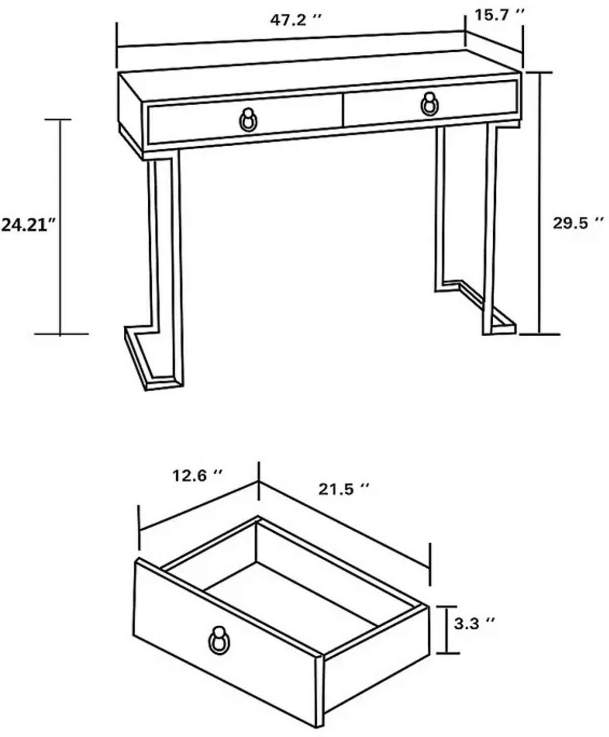 Jenniches White Sofa Table