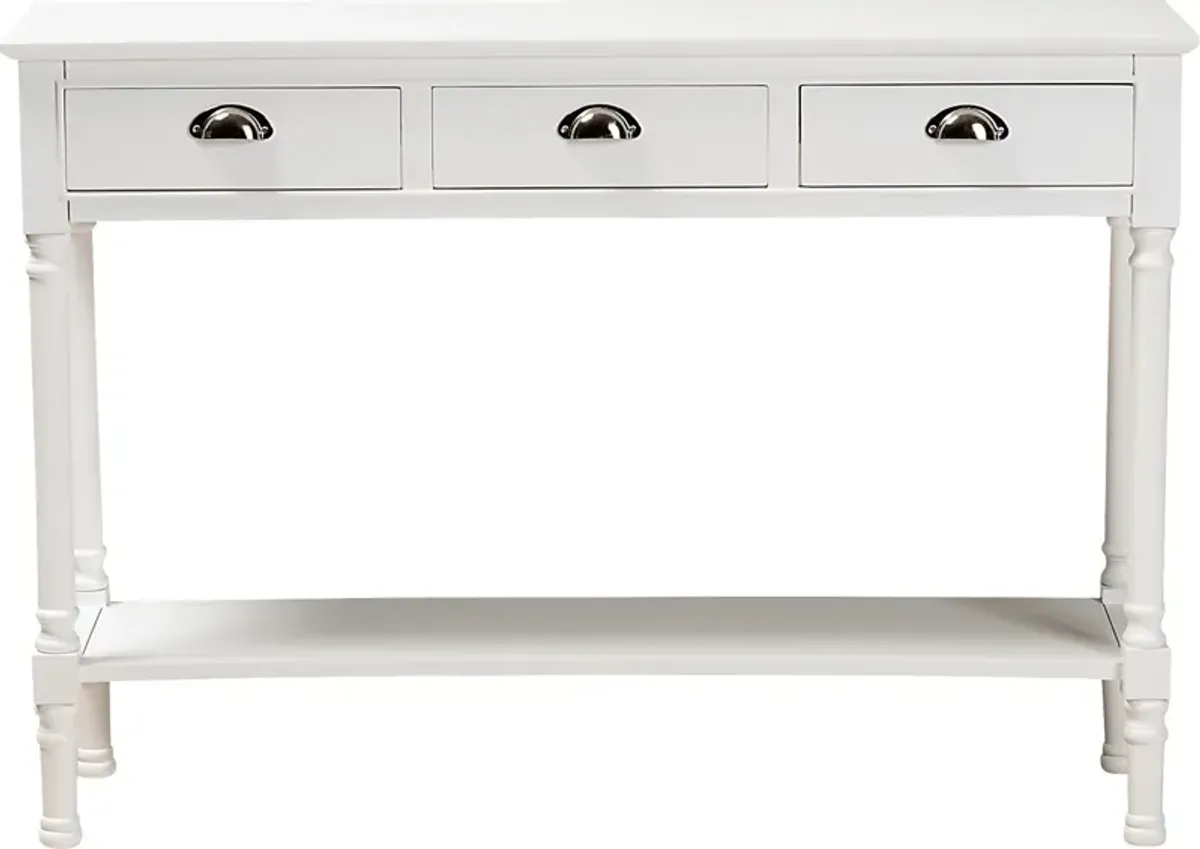 Brookpark White Console Table