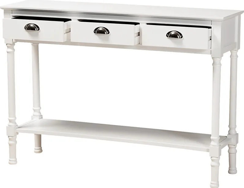 Brookpark White Console Table