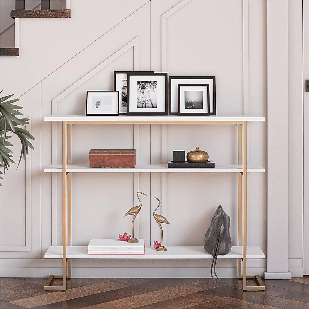 Carom White Console Table