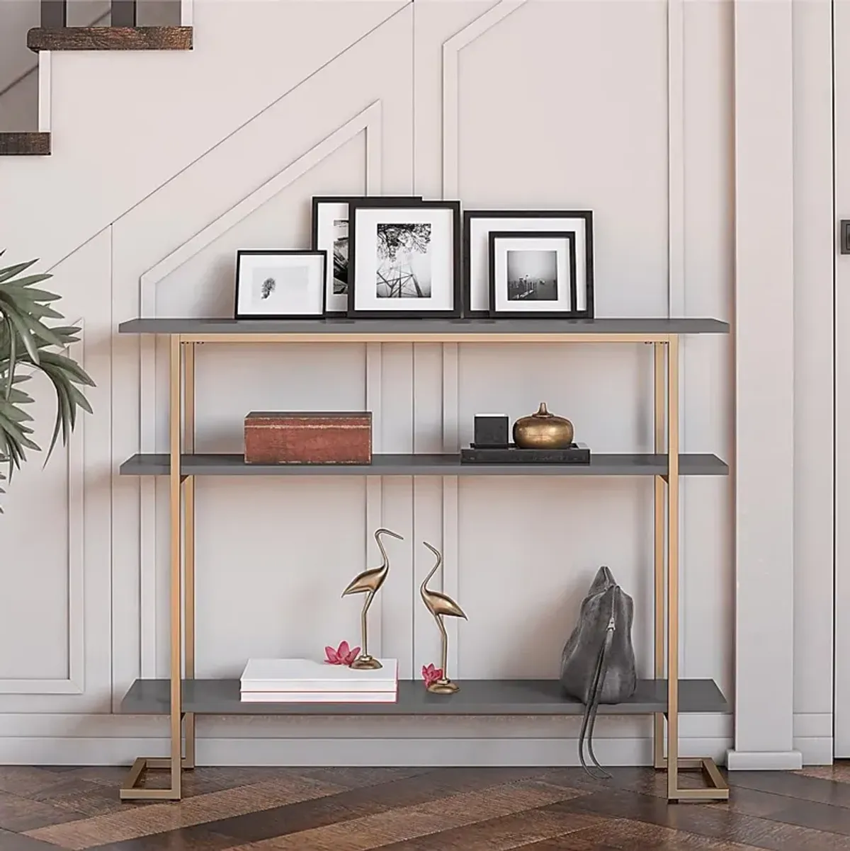 Carom Gray Console Table