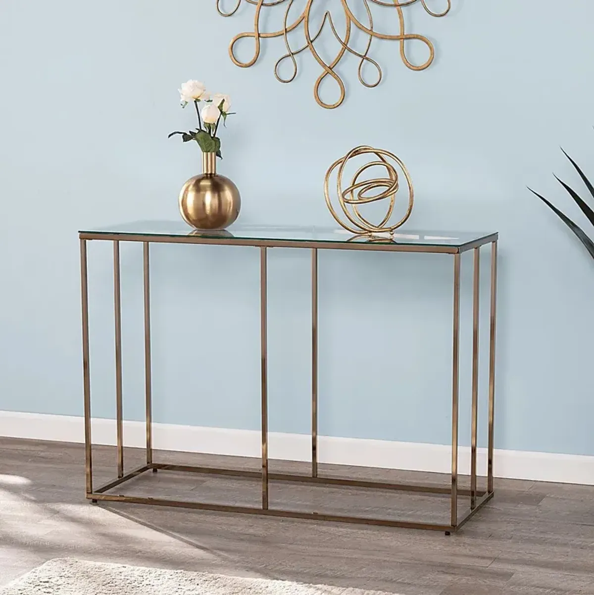 Elmway Clear Console Table