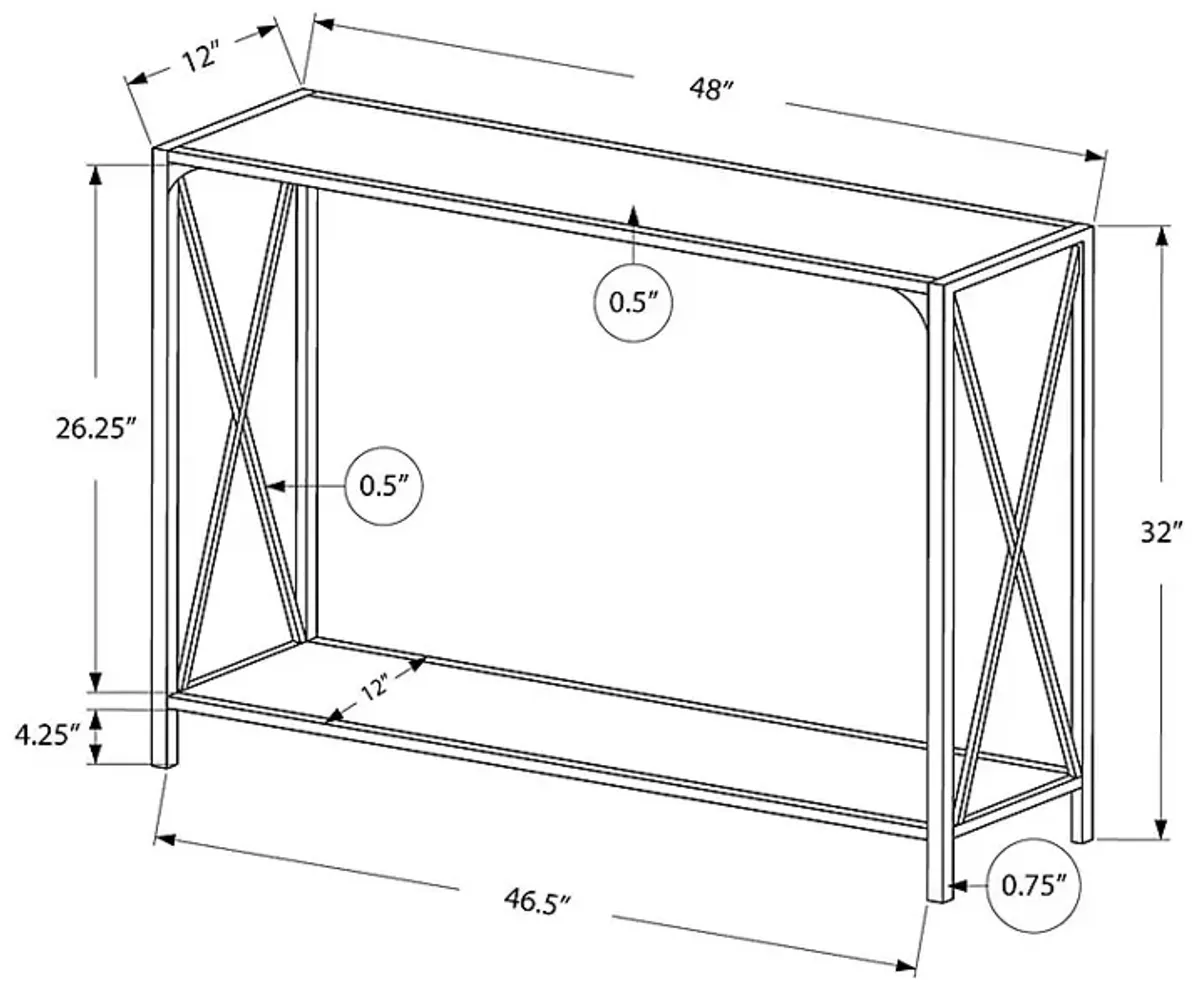 Prestmoor Black Sofa Table