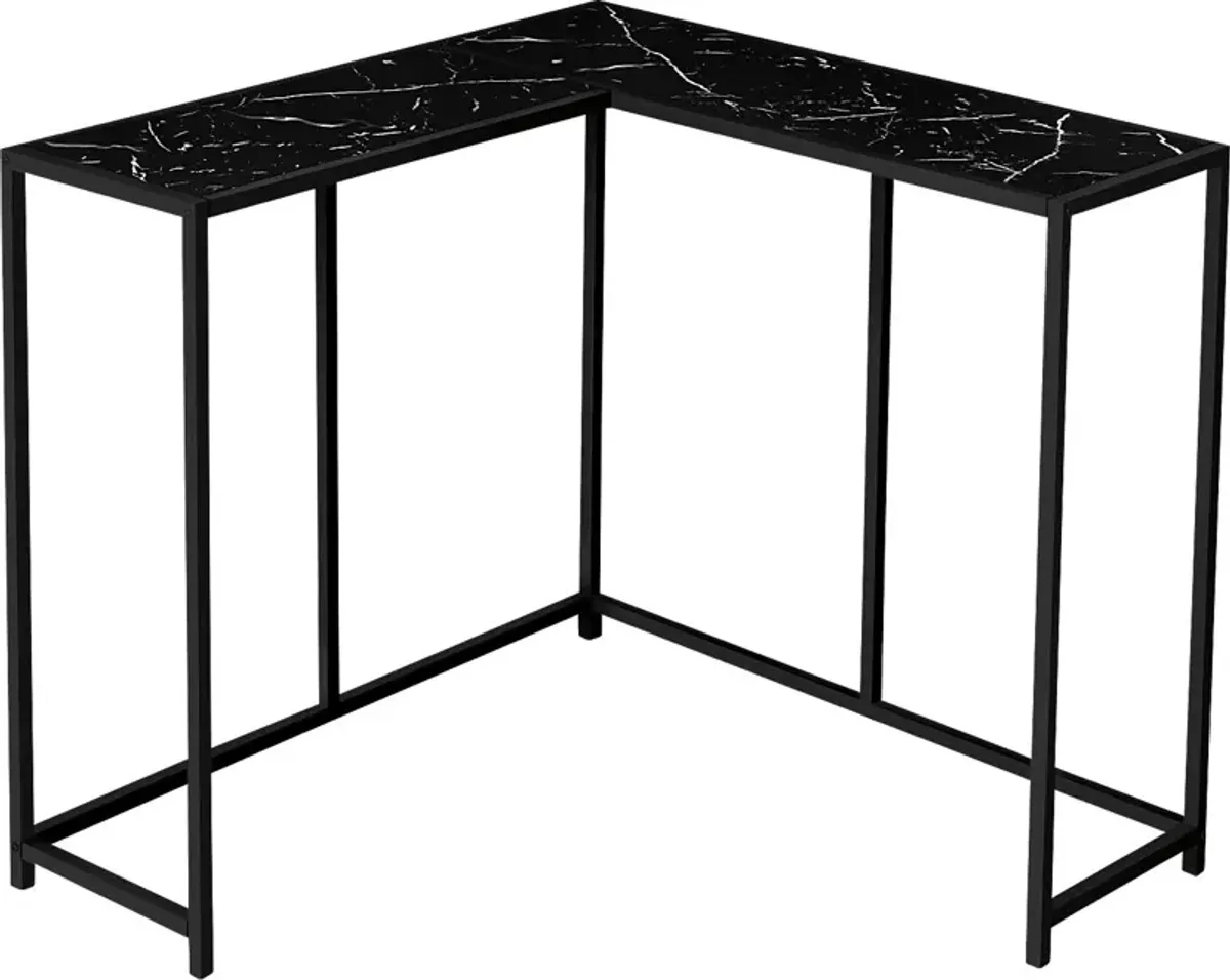 Aisquith Black Marble Sofa Table