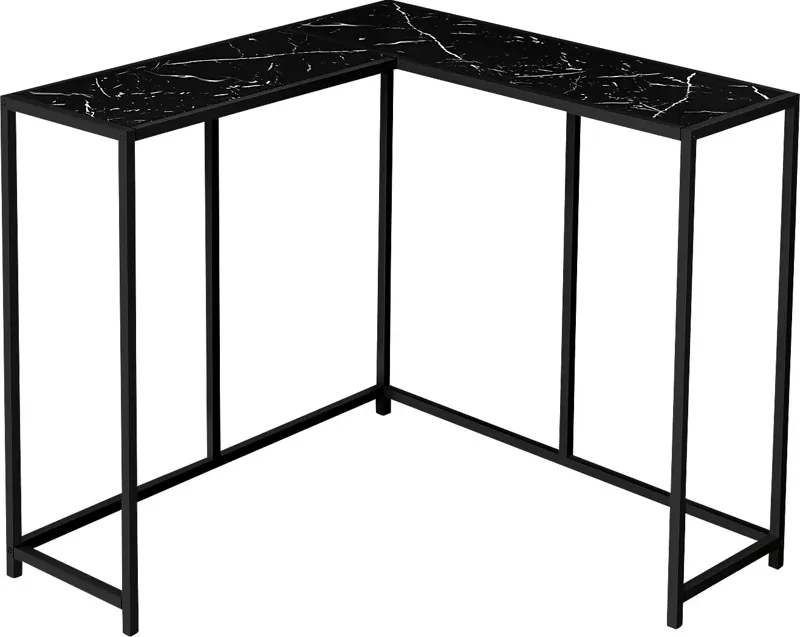 Aisquith Black Marble Sofa Table