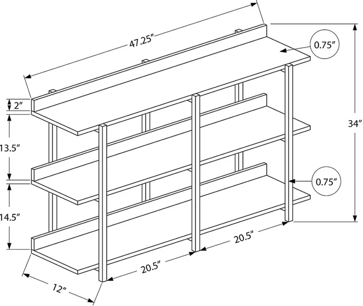 Acelia Gray Console Table