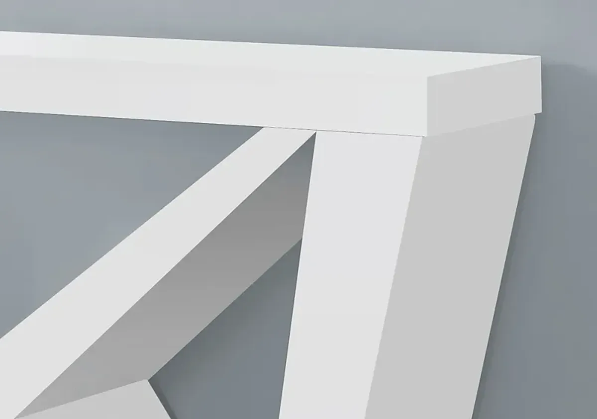 Ambermist White Console Table