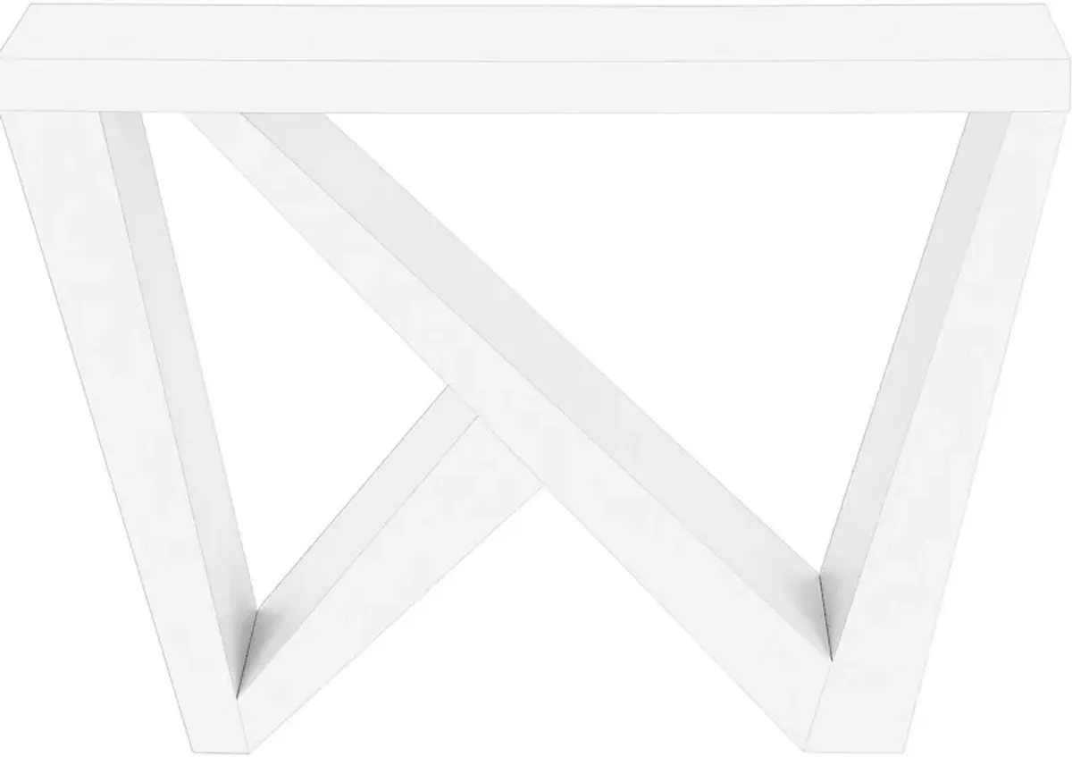 Ambermist White Console Table