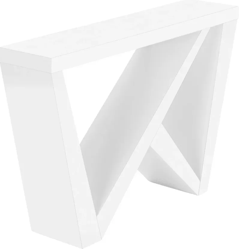 Ambermist White Console Table