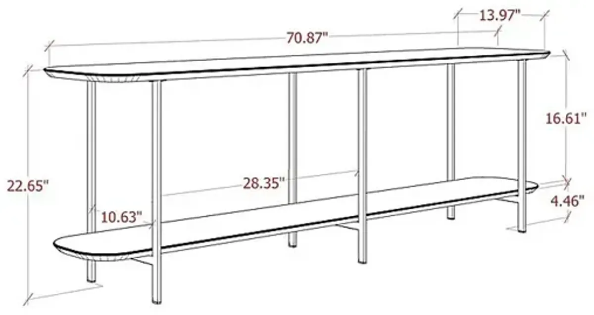 Aardvark Walk Black Sofa Table