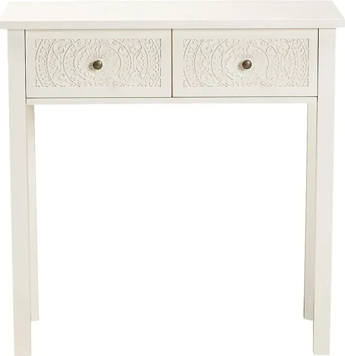 Rhodesa White Sofa Table