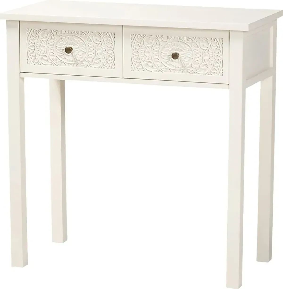 Rhodesa White Sofa Table