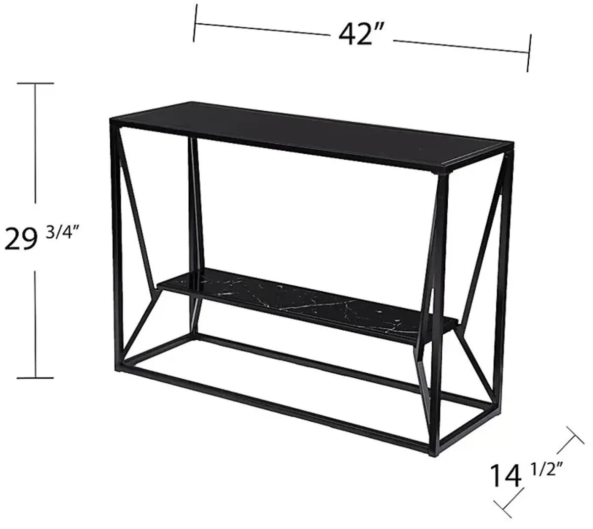 Longspur Black Sofa Table