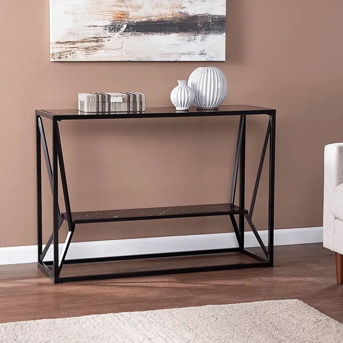 Longspur Black Sofa Table