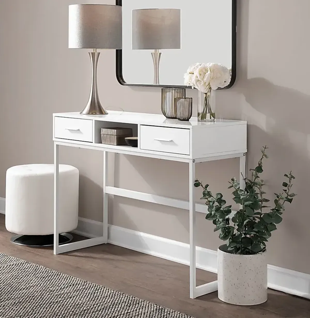 Leneva White Sofa Table