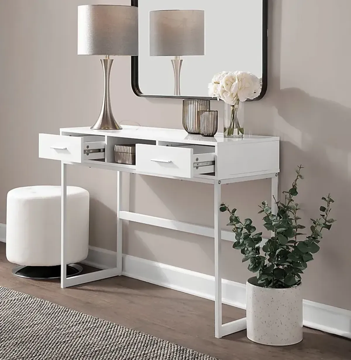 Leneva White Sofa Table