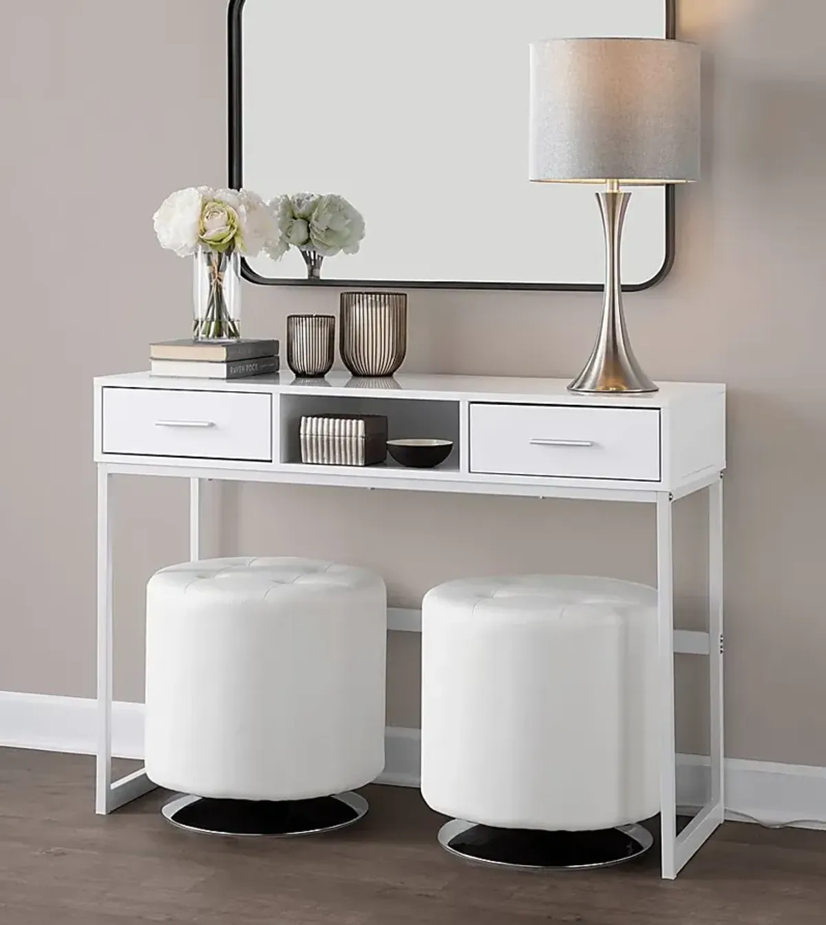 Leneva White Sofa Table