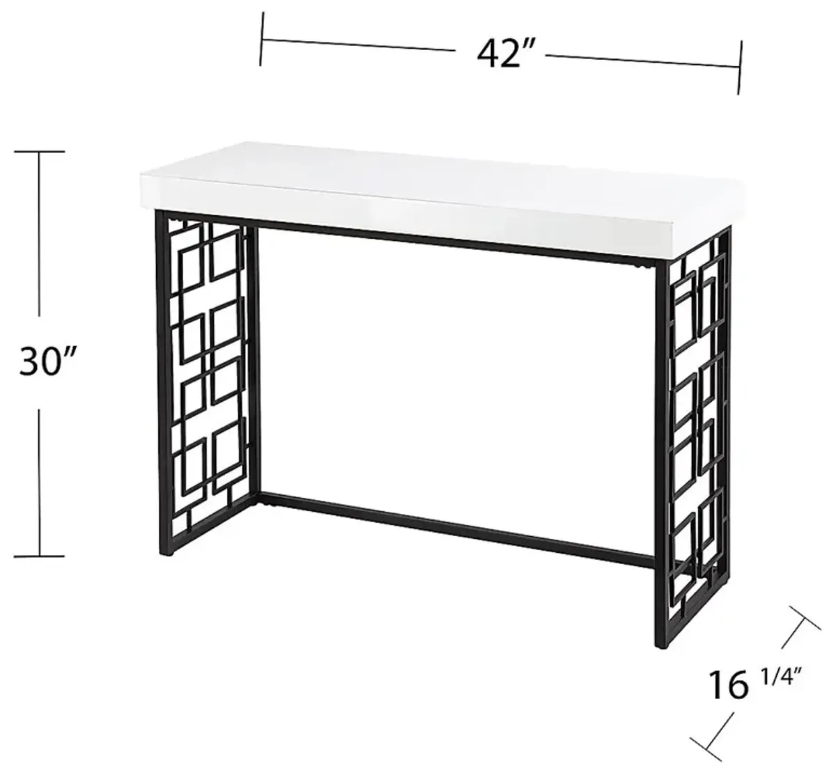 Collvile White Sofa Table