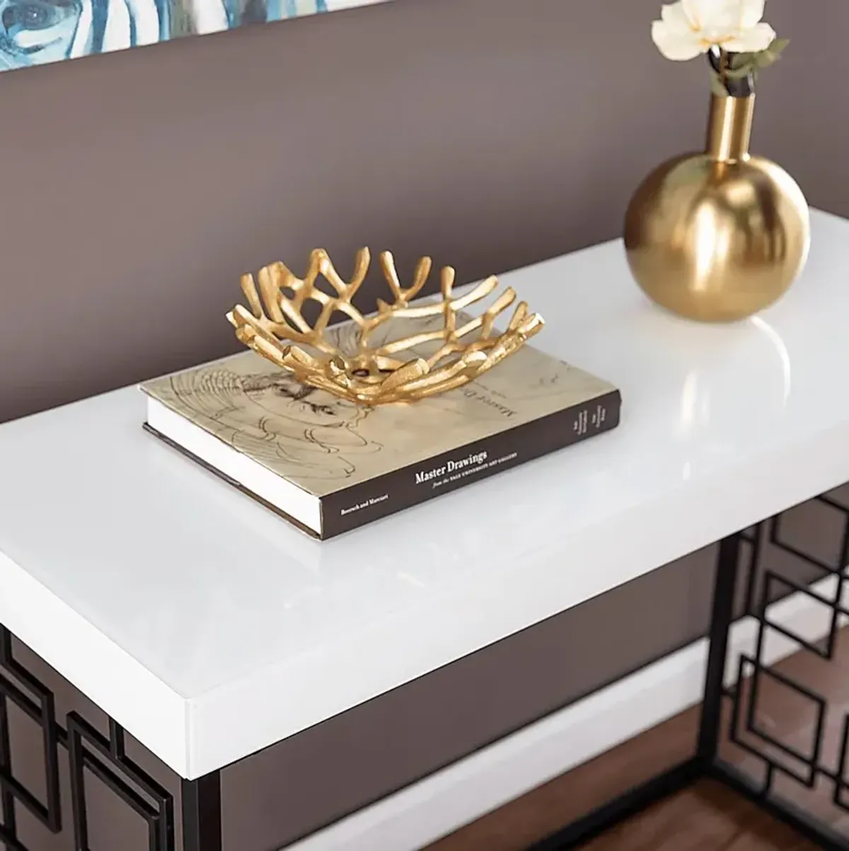 Collvile White Sofa Table