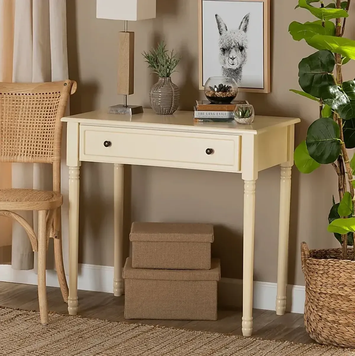 Banares White Console Table