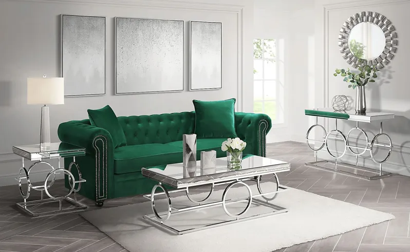 Ledieu Chrome Sofa Table