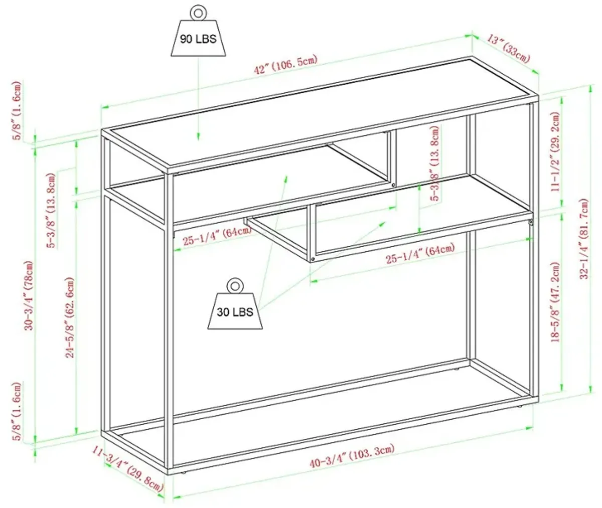 Rawley Walnut Sofa Table