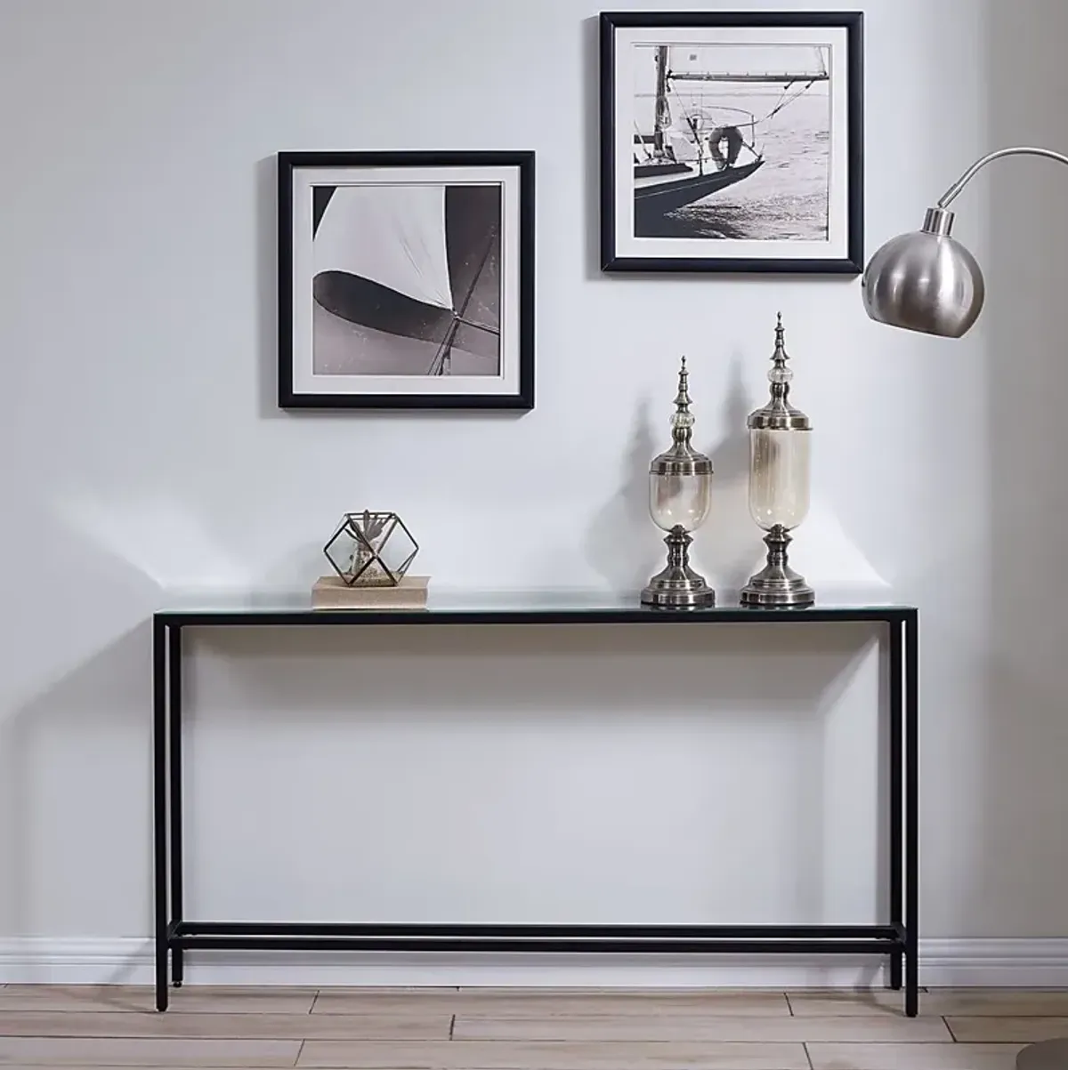 Desner Gray Console Table