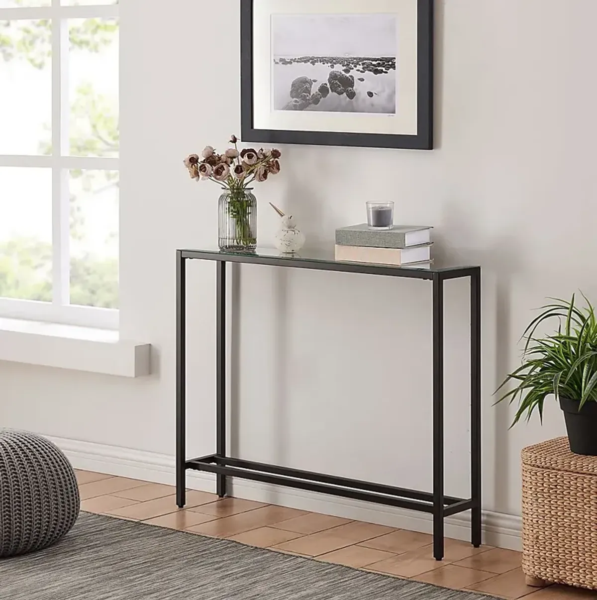 Desner Black Small Console Table