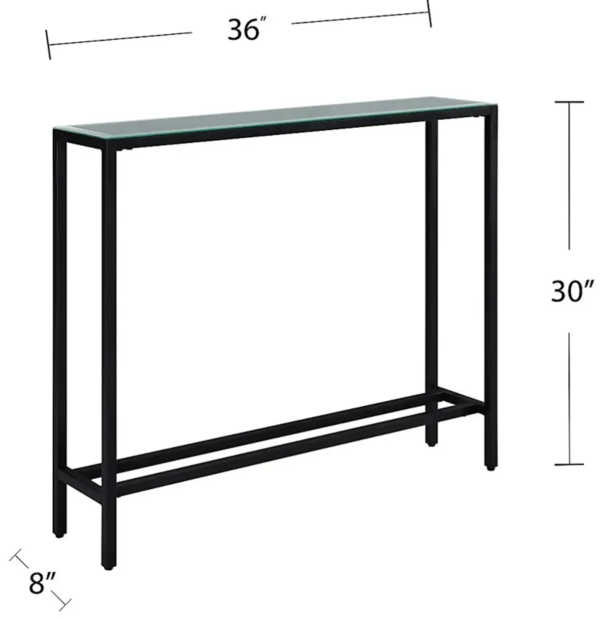 Desner Black Small Console Table