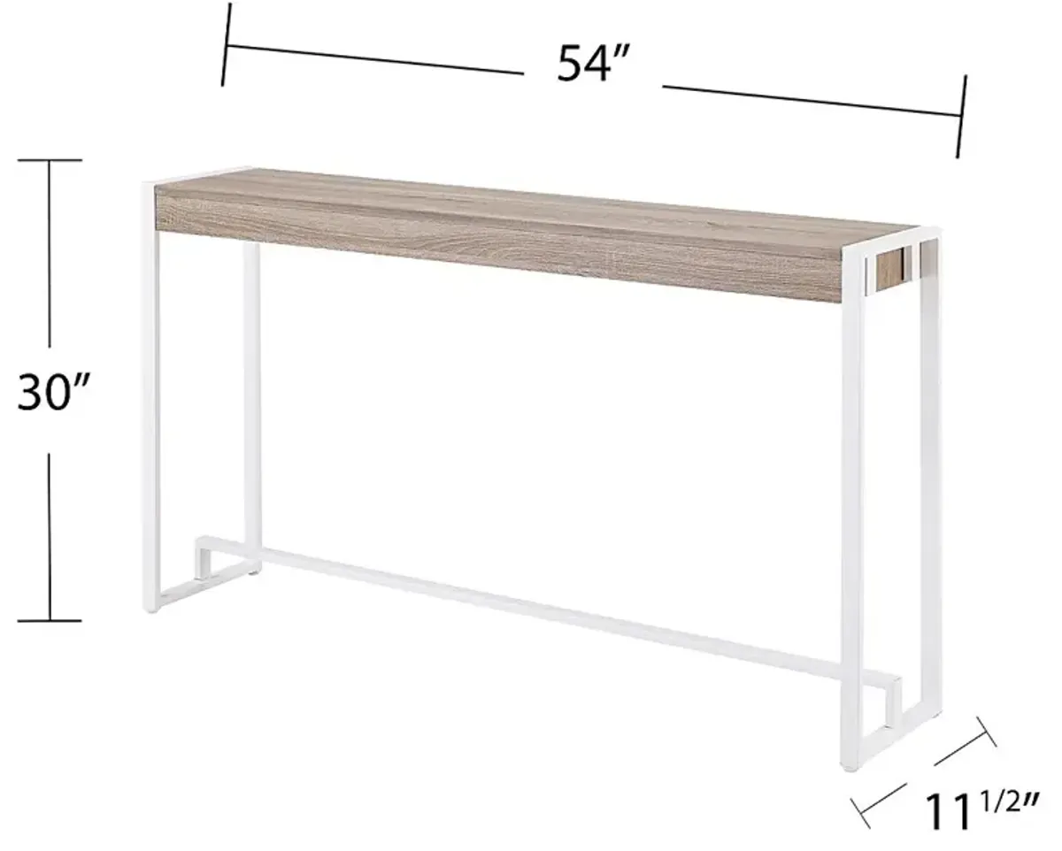 Macen White Console Table