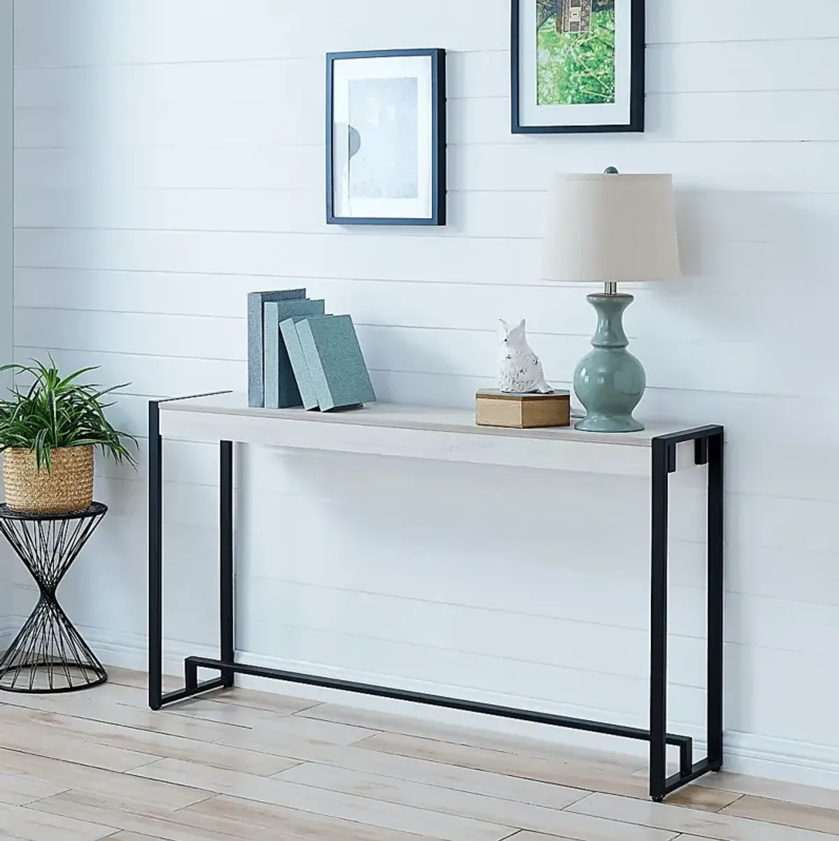 Macen Black Console Table