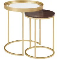 Palmyer Gold Nesting Table, Set of 2