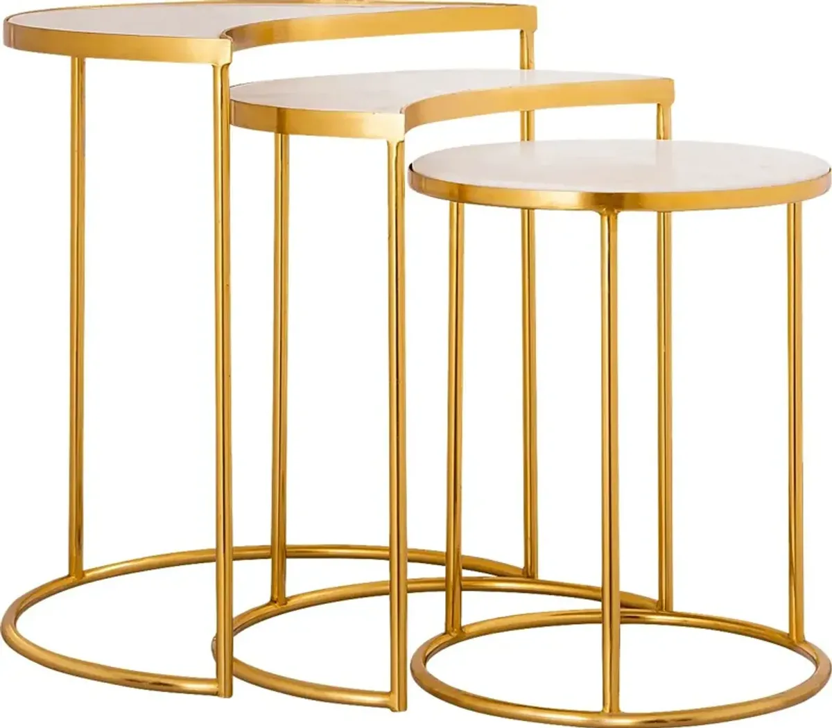 Paget Gold Nesting Tables, Set of 3