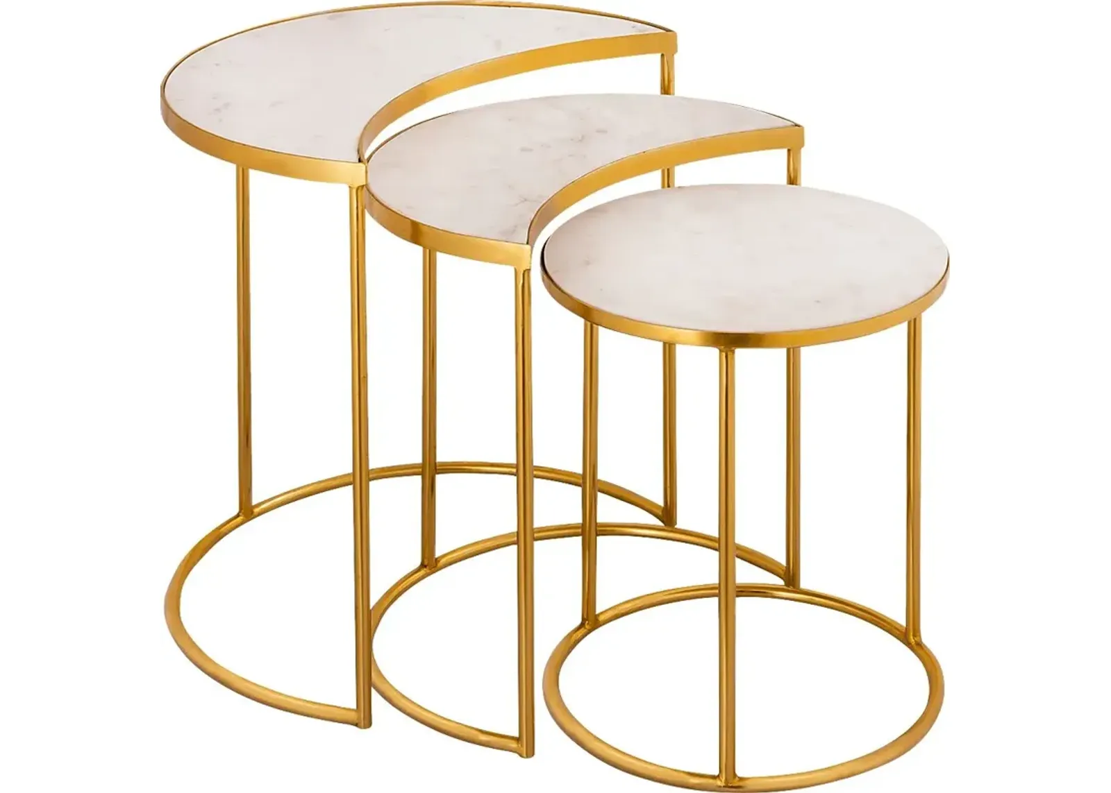 Paget Gold Nesting Tables, Set of 3