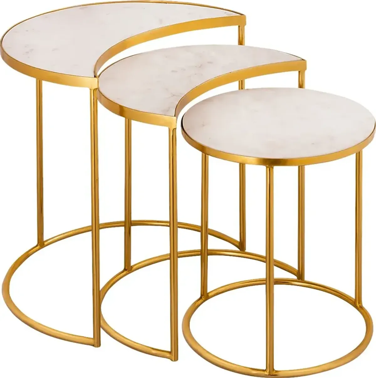 Paget Gold Nesting Tables, Set of 3