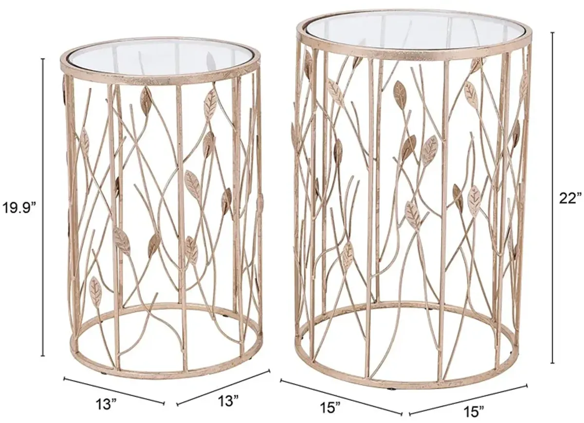 Esmond Gold Nesting Tables, Set of 2