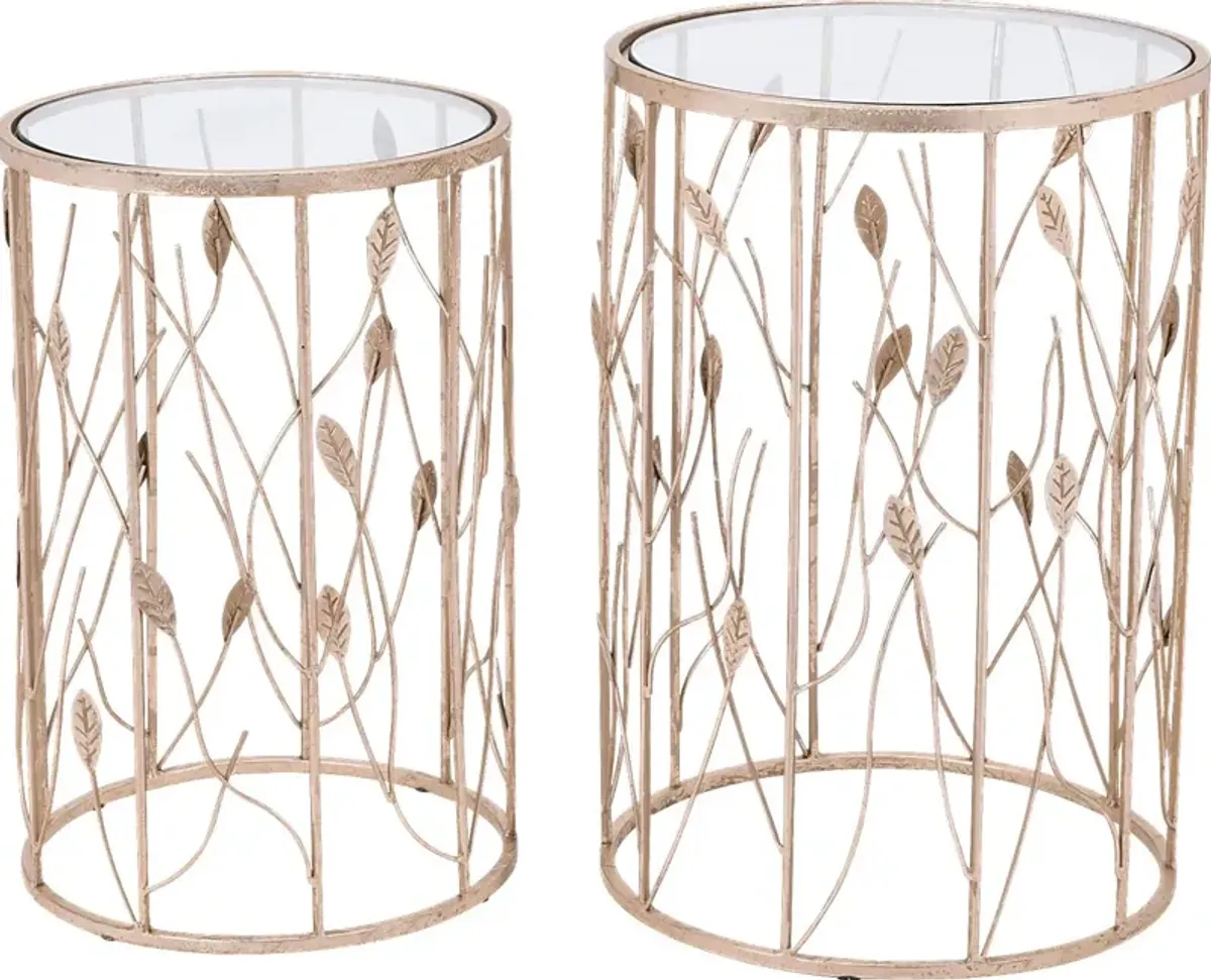 Esmond Gold Nesting Tables, Set of 2