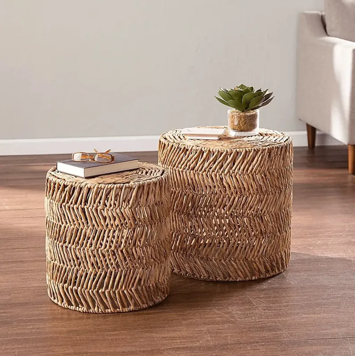 Winfred Natural Nesting Tables, Set of 2