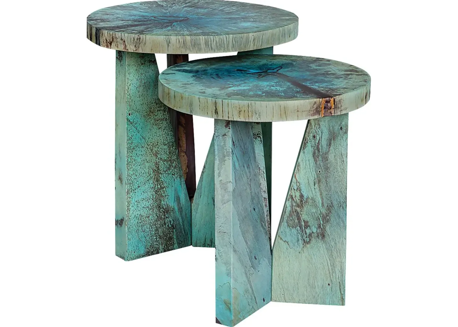 Amara Jean Blue Nesting Tables, Set of 2