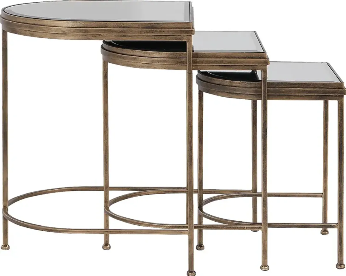 Brineton Gold Nesting Table, Set of 3