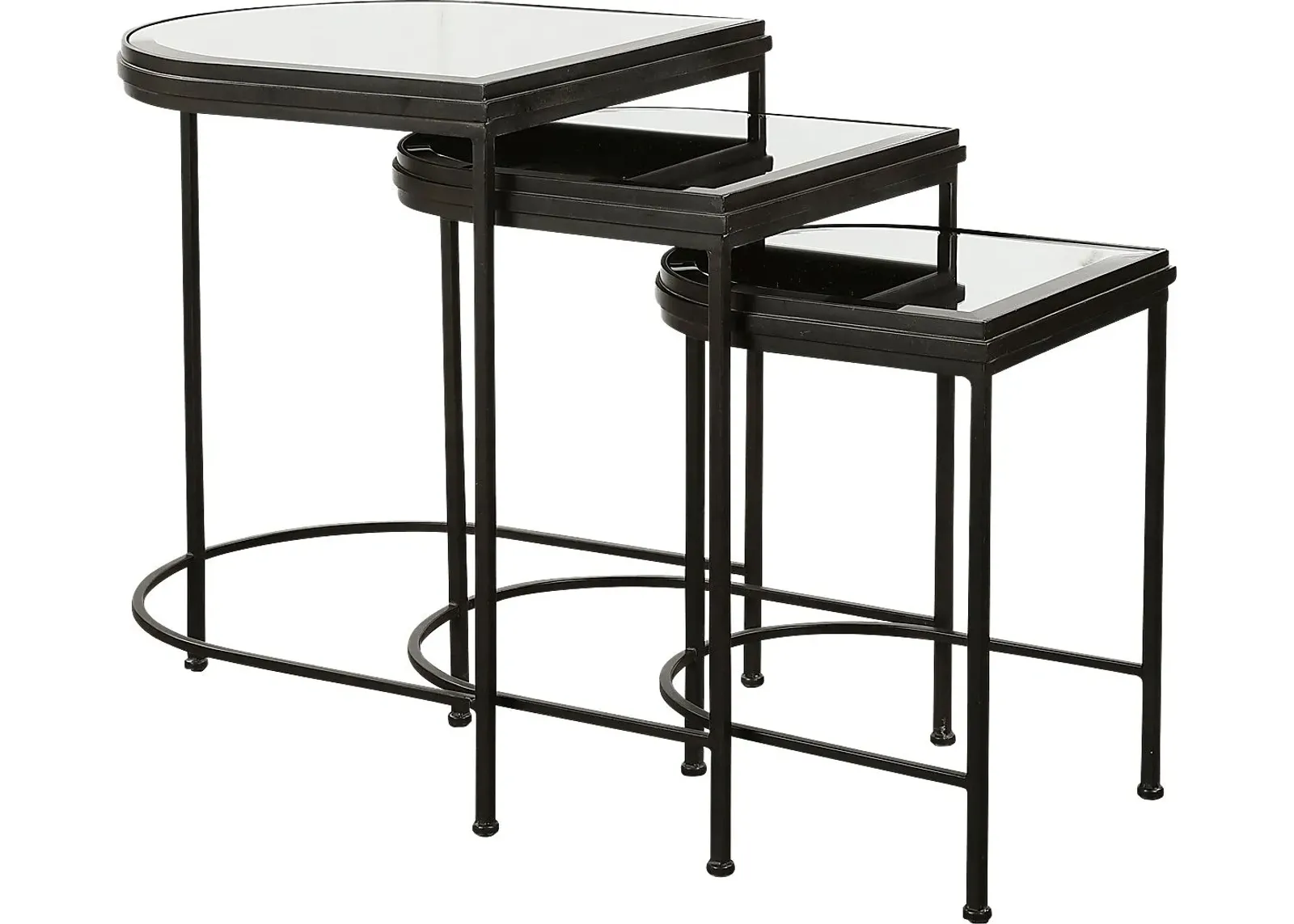 Longvue Black Nesting Table, Set of 3