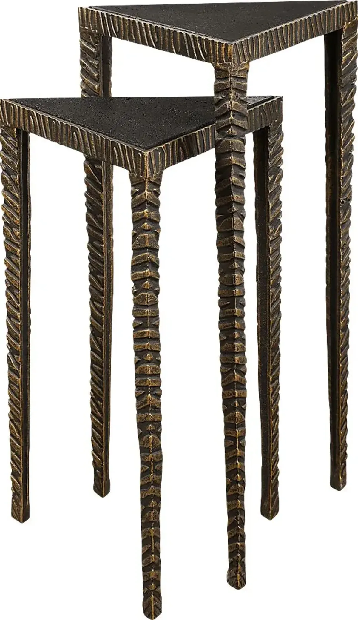 Centerset Bronze Nesting Table, Set of 2