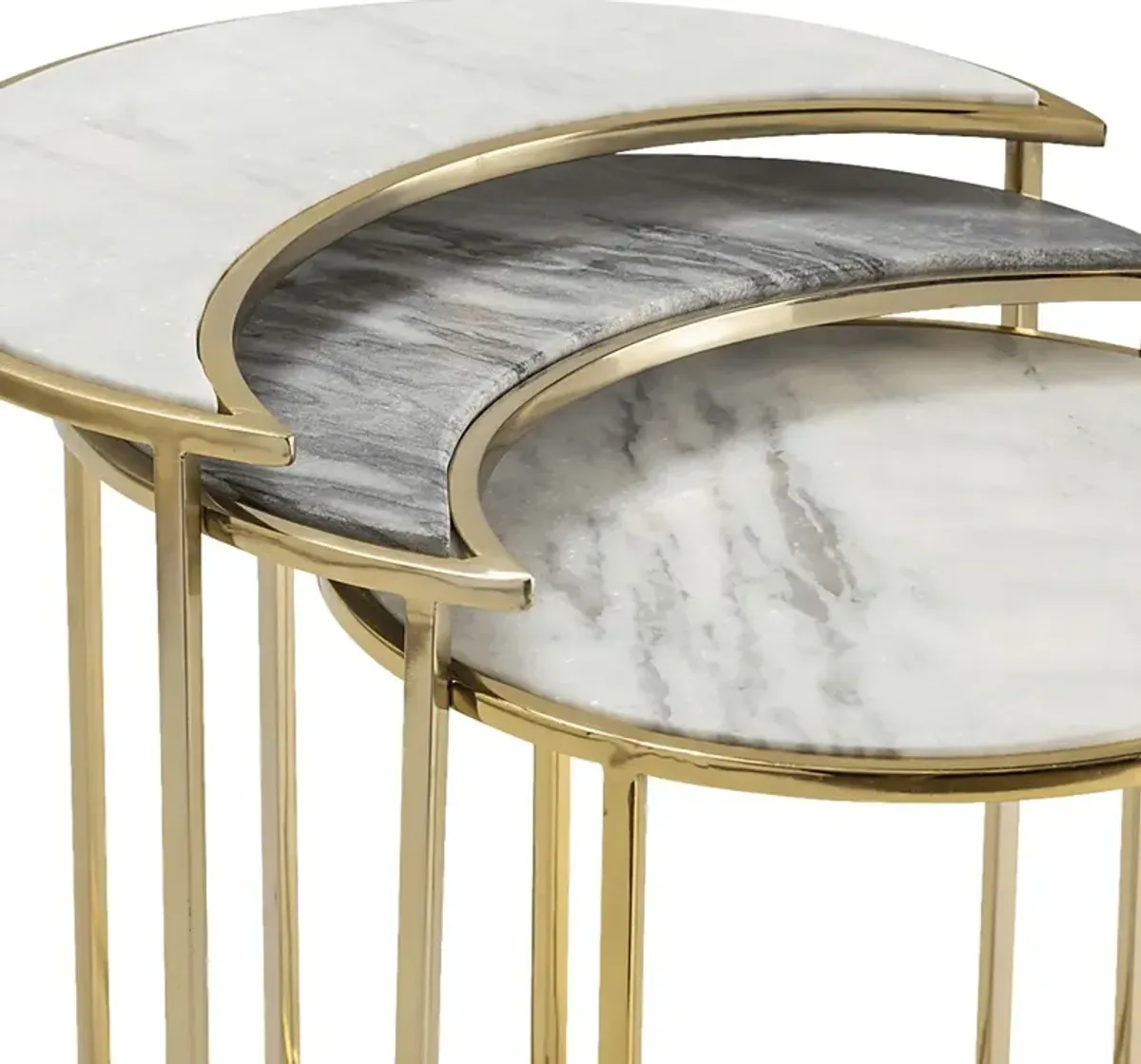 Backbay White Nesting Tables, Set of 3