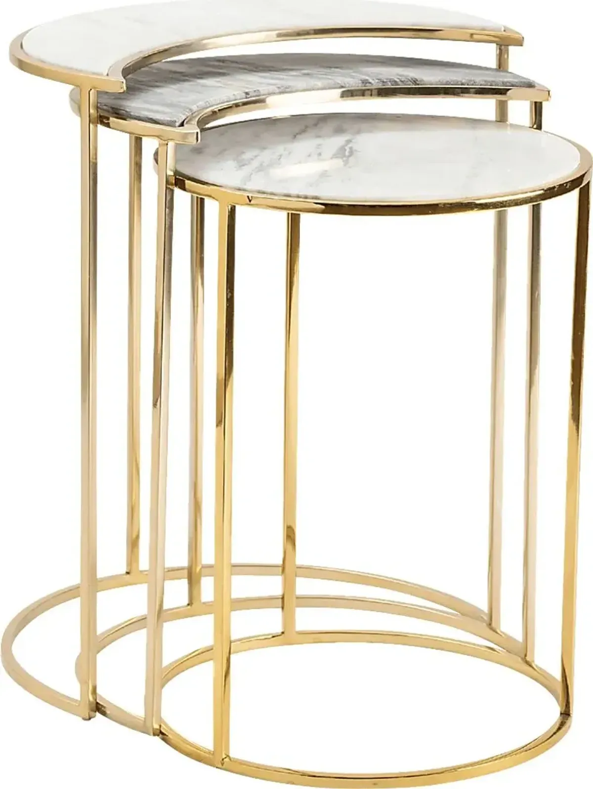 Backbay White Nesting Tables, Set of 3