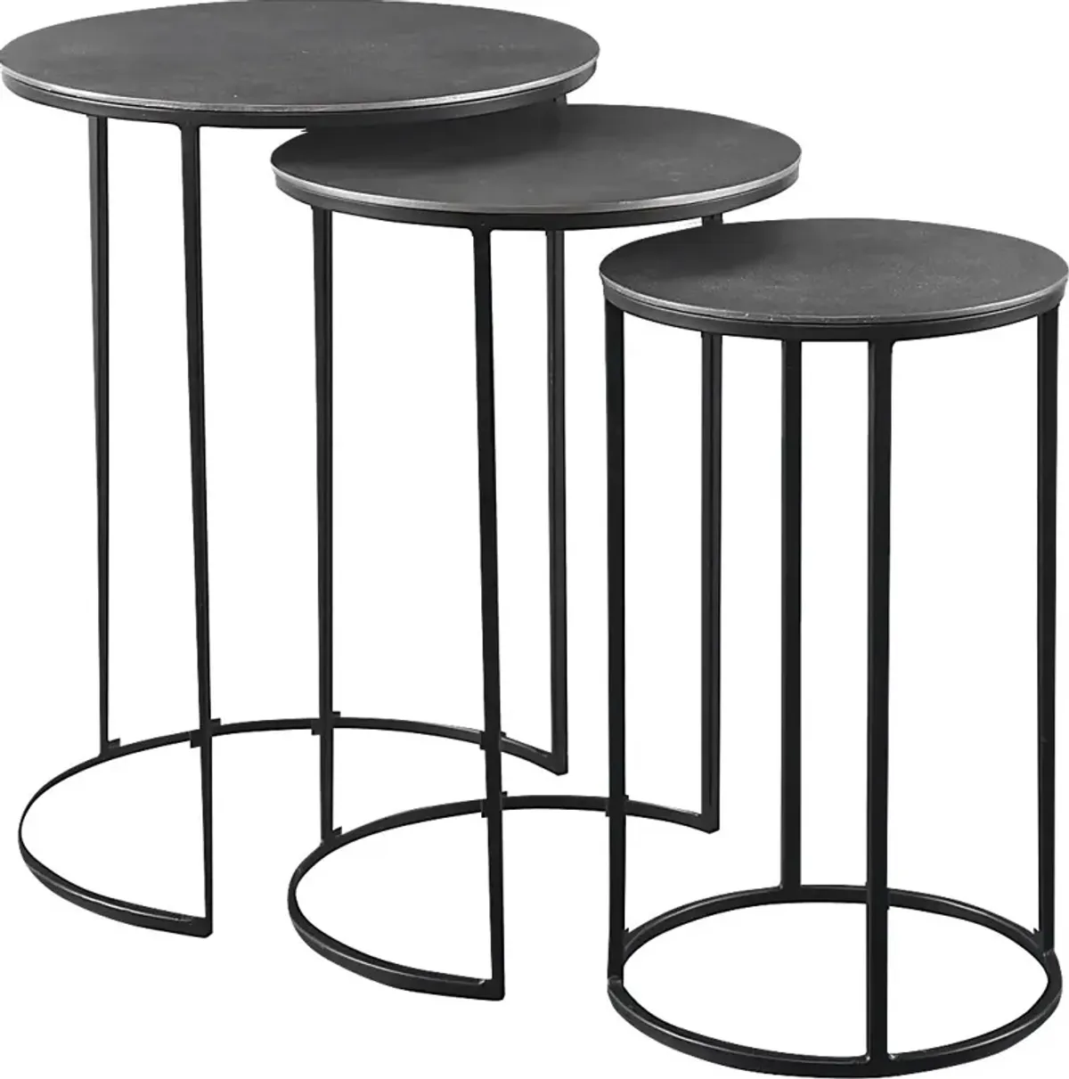 Telfair Black Nesting Table, Set of 3